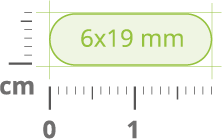De capsulemaat van dit product is 6 x 19 mm 6 x 19 mm